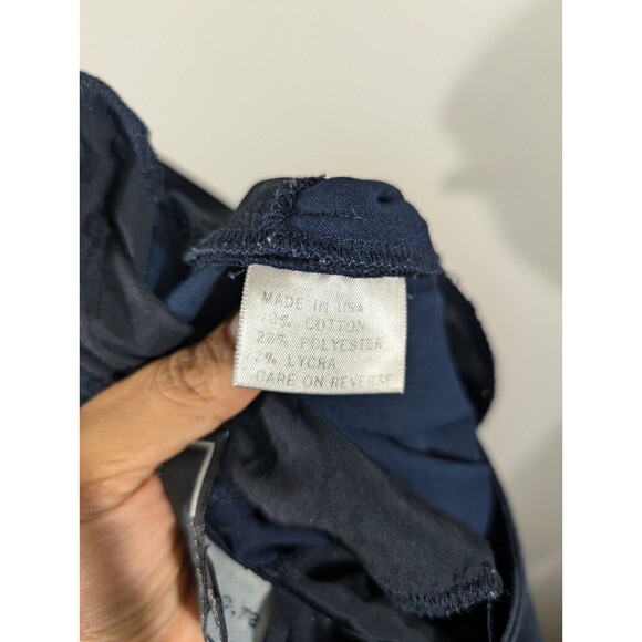 St. John Sport Pants Women Sz 6 Navy Straight Leg High Rise Work Office Career - Picture 8 of 9